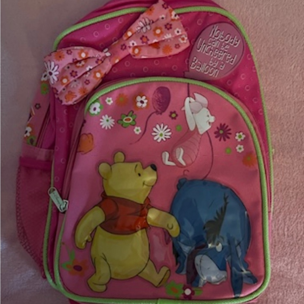 Disney Pink Kids Backpack with Winnie the Pooh Design